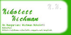 nikolett wichman business card